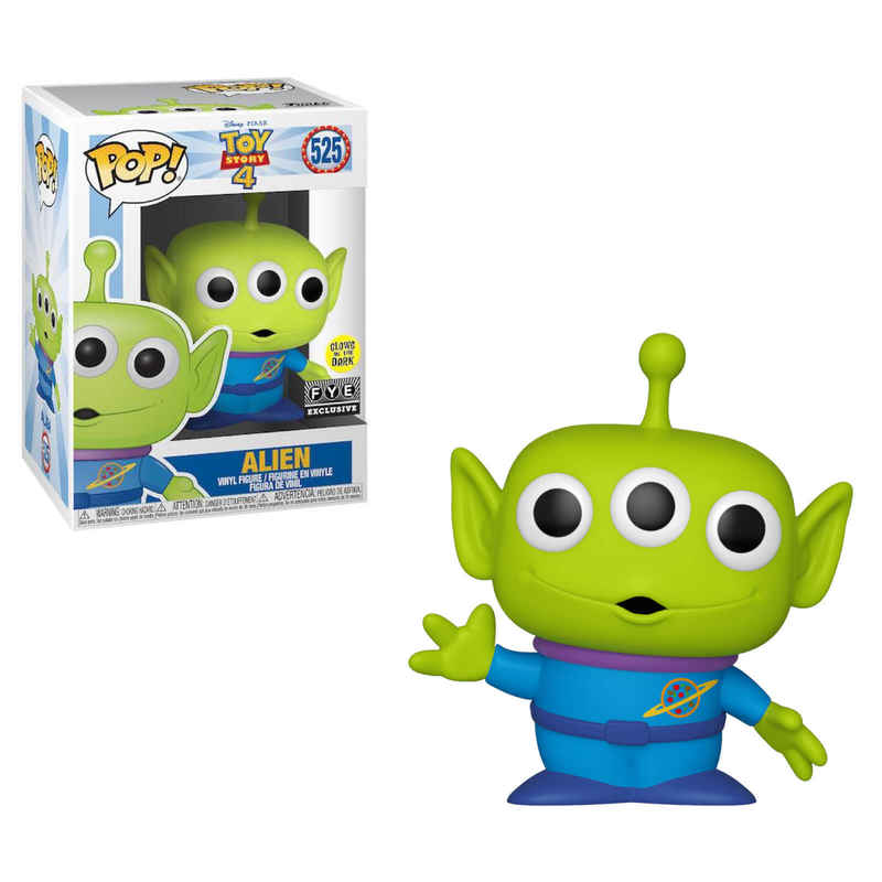 Alien_Toy_Story_4_Glow_in_the_Dark_Vinyl_Art_Toys_7b42a751-5984-479e-ab3a-fee8670b4d27 Funko POP! Toy Story 4 - Alien (GITD) #525 Figure (Exclusive) - Image 1
