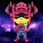 Funko POP! Marvel: Fantastic Four - Galactus with Silver Surfer (Black Light) #809 Jumbosized (Exclusive)