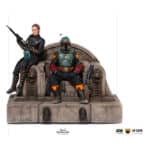 Iron Studios - Star Wars The Mandalorian Deluxe Art Scale Statue 1/10 Boba Fett & Fennec on Throne 23 cm
