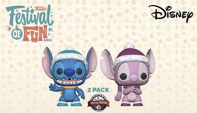 Funko POP! Disney: Lilo & Stitch - Winter Stitch and Angel 2-Pack