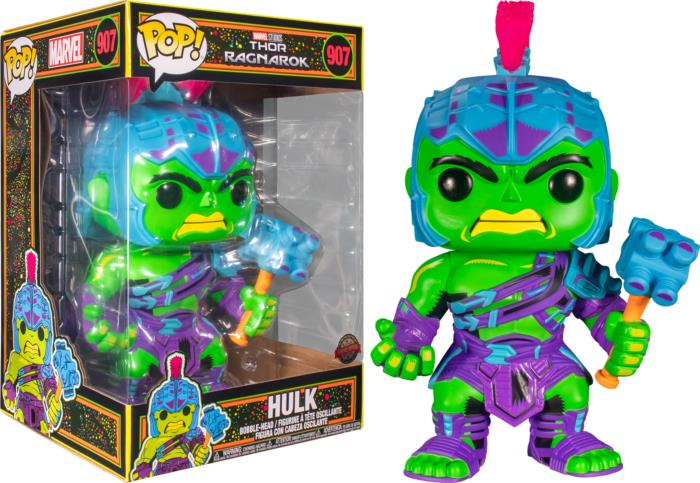 Funko POP! Marvel: Thor Ragnarok - Hulk (Black Light) #907 Jumbosized  (Exclusive)