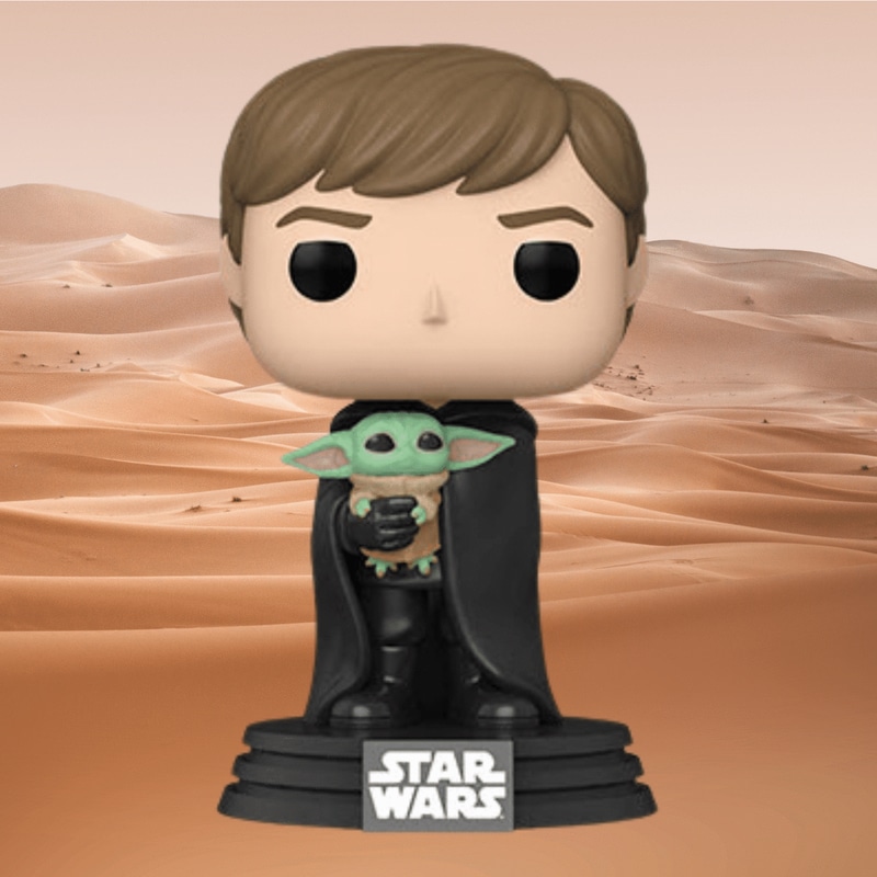 84_3a8ae4b4-2f1d-4519-82be-547297e29c38_1800x1800 Funko POP! Star Wars: The Mandalorian - Luke Skywalker with Child #482 - Image 1