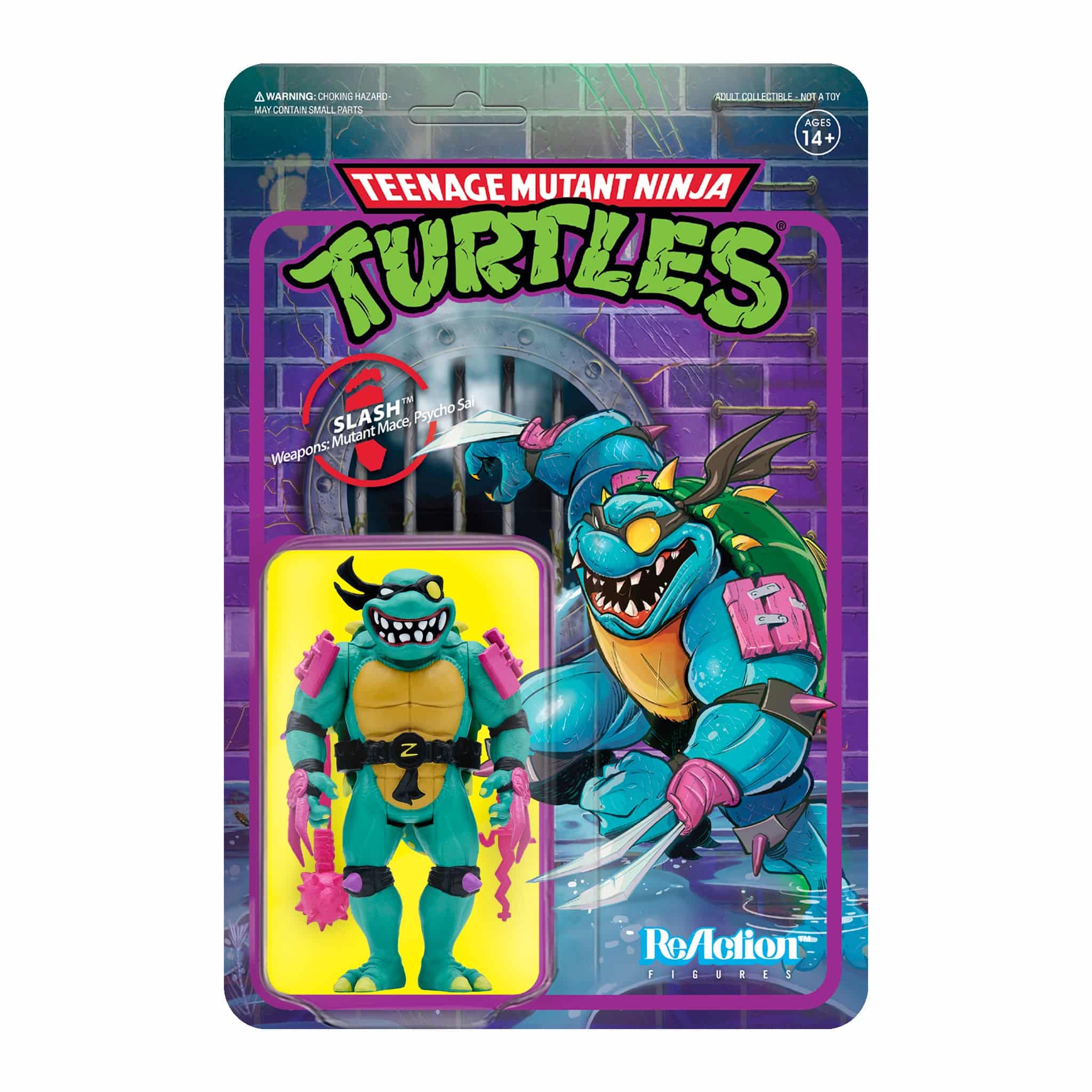 RE-TMNT_W4_Slash_Cardfront_v5_2048_2048x2048 Super 7 - Teenage Mutant Ninja Turtles ReAction Action Figure Slash Wave 4 10 cm - Image 1