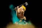 Iron Studios - The Flintstones Art Scale Statue 1/10 Barney Rubble 15 cm