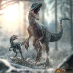 Iron Studios - Jurassic World Dominion Deluxe Art Scale Statue 1/10 Blue and Beta 20 cm