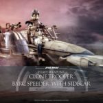 Star Wars The Clone Wars Action Figure 1/6 Heavy Weapons Clone Trooper & BARC Speeder with Sidecar 30 cm