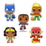 Funko POP! DC Heroes: Holiday - Gingerbread Superman, Batman, Aquaman, Wonder Woman & Flash 5-Pack (Exclusive)