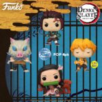 Funko POP! Demon Slayer: Kimetsu no Yaiba - Zenitsu Agatsuma, Tanjiro Kamado, Nezuko Kamado & Inosuke Hashibira (GITD) 4-Pack (Exclusive)