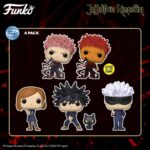 Funko POP! Jujutsu Kaisen - Yuji Itadori, Megumi Fushiguro, Nobara Kugisaki & Satoru Gojo (GITD) 4-Pack (Exclusive)
