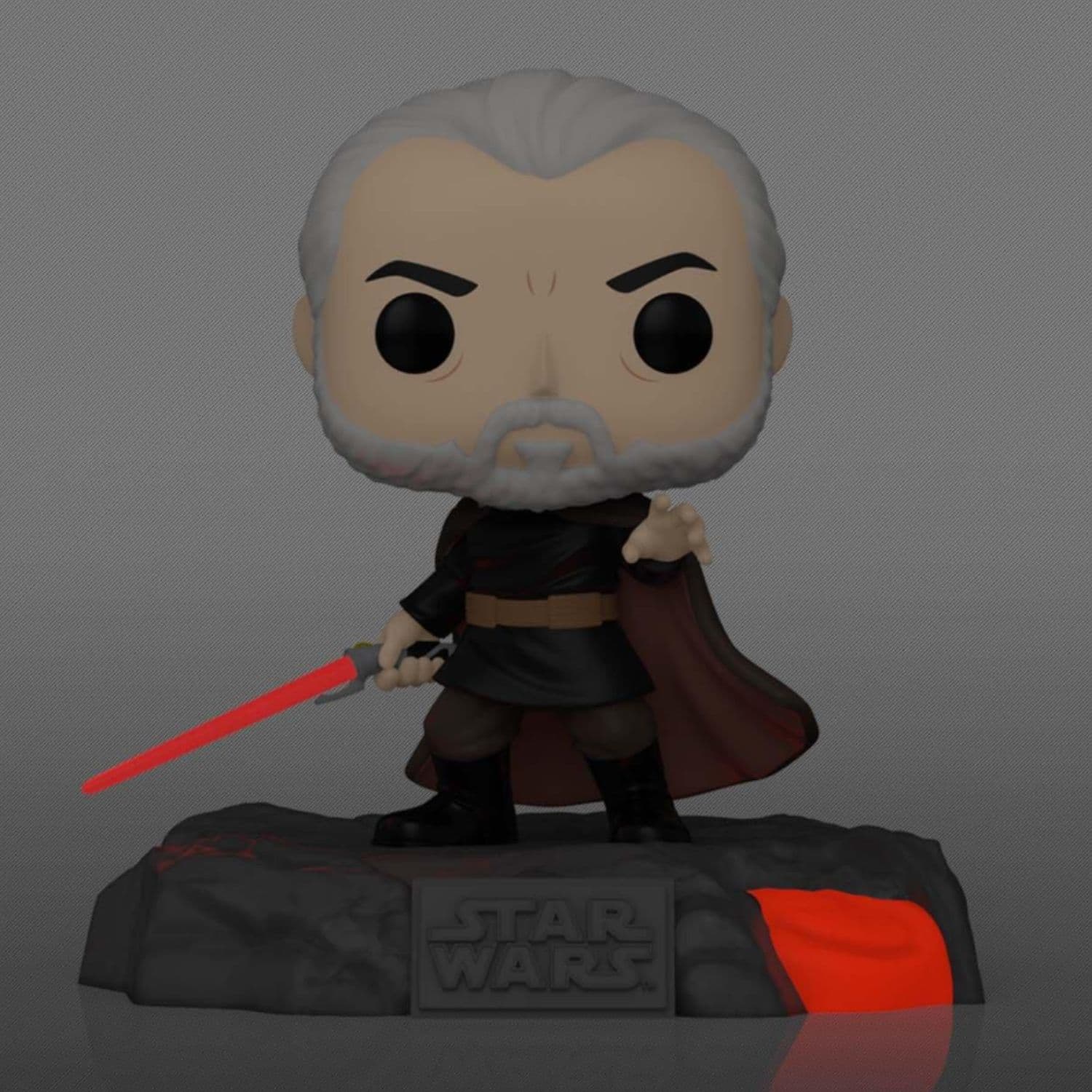 Funko POP! Star Wars: Red Saber Collection - Darth Tyranus (GITD) #522 (Exclusive) - Image 1