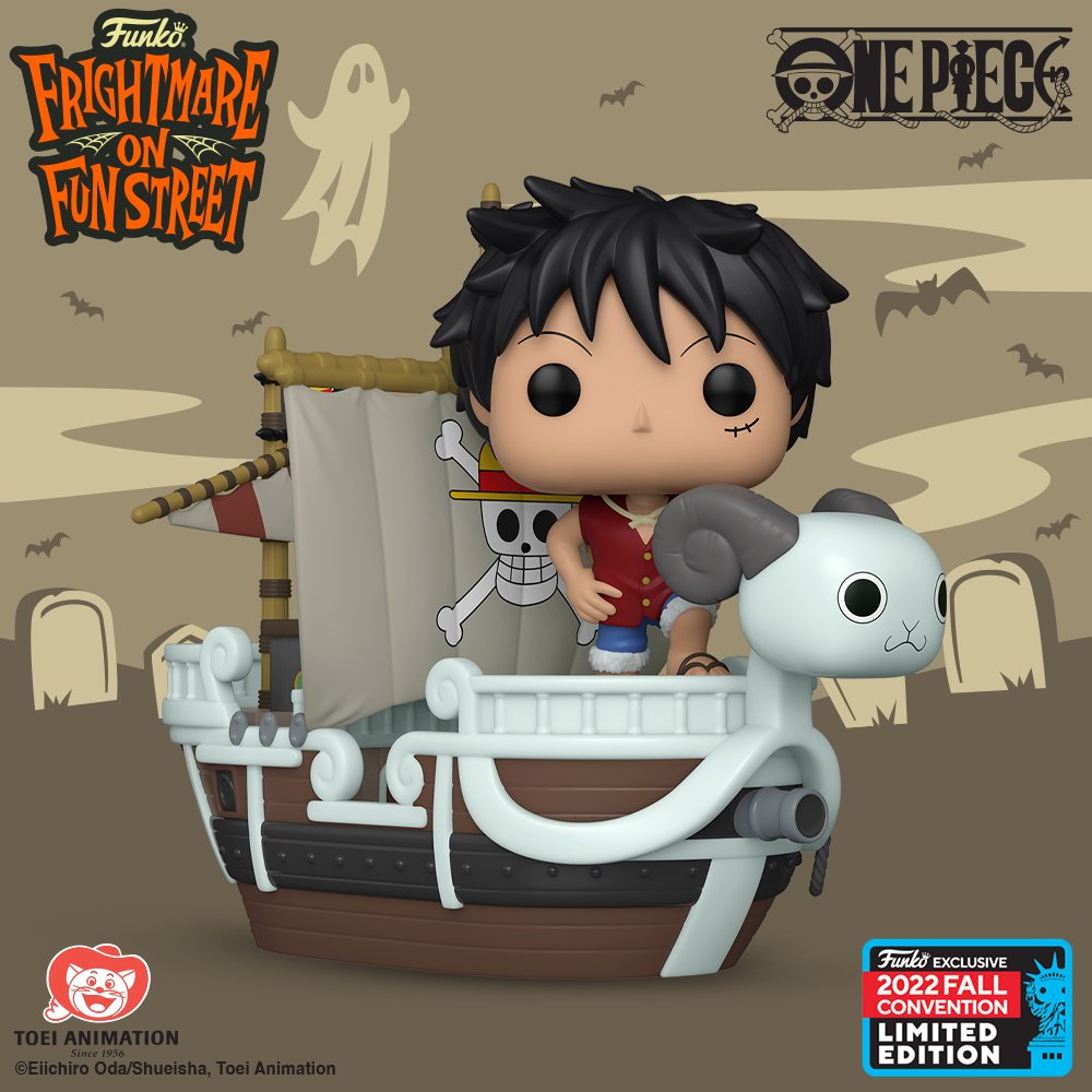 Funko Pop! Rides One Piece Luffy with Going Merry 2022 NYCC Exclusive  Figure #111Funko Pop! Rides One Piece Luffy with Going Merry 2022 NYCC  Exclusive Figure #111 - OFour