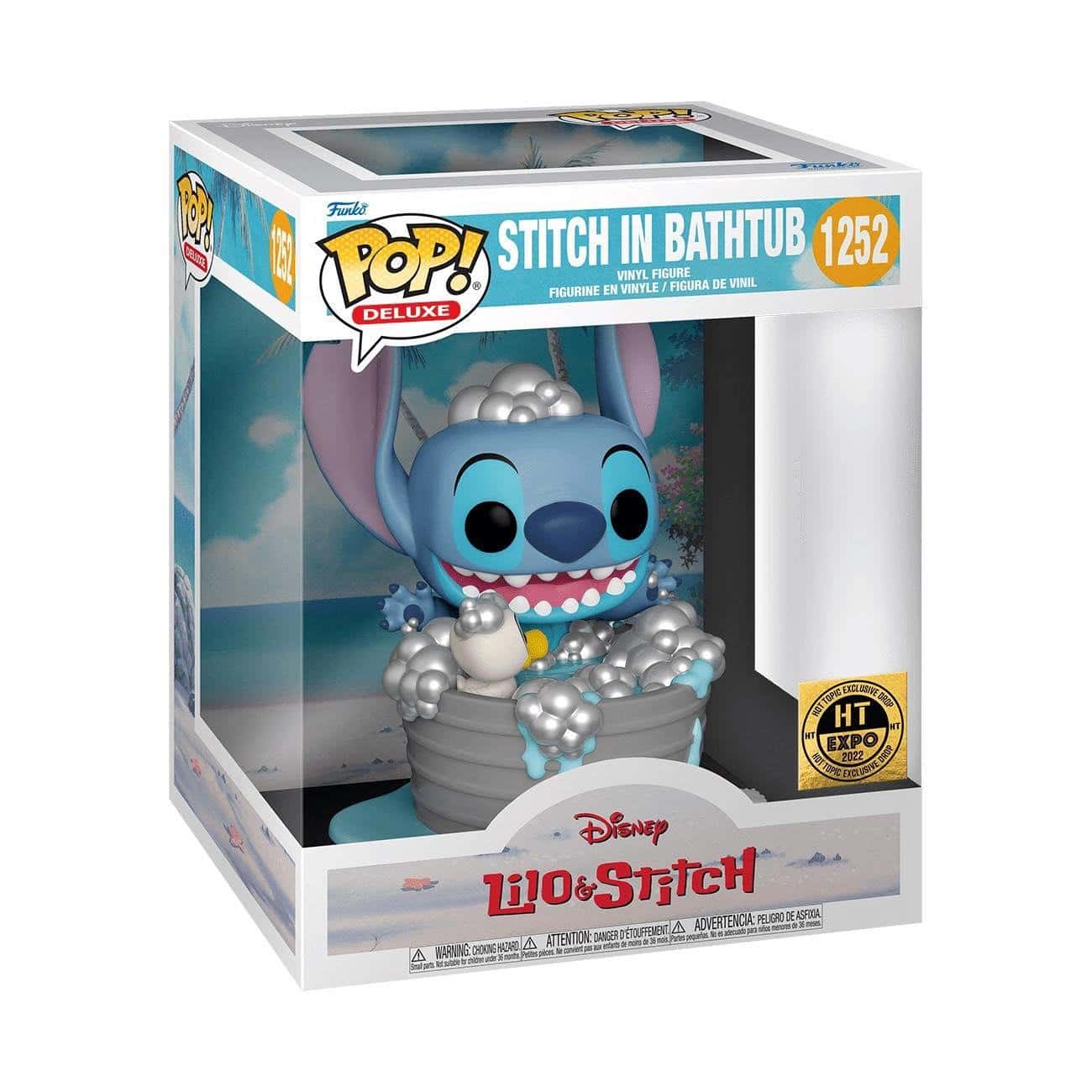 217472-0-0000-funko-pop-deluxe-disney-lilo-stitch-stitch-in-bathtub-1252-figoura-exclusive Funko POP! Deluxe: Disney Lilo & Stitch - Stitch in Bathtub #1252 (Exclusive) - Image 1