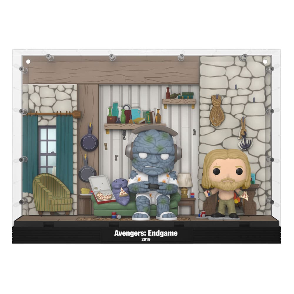 x_fk70914 Avengers Endgame POP Moments Deluxe Vinyl Figures 2-Pack Thor's House - Image 1