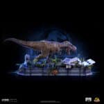 Iron Studios - Jurassic Park Demi Art Scale Statue 1/20 T-Rex attacks Donald Gennaro 30 cm
