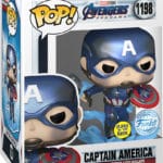 Funko Pop! Marvel: Captain America (with Hammer) (Glows in the Dark) (Metallic) (S.E) #1198