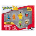 Jazwares - Pokémon Battle Figure Set Figure 6-Pack Treecko, Torchic, Mudkip, Gible, Pikachu, Cubone
