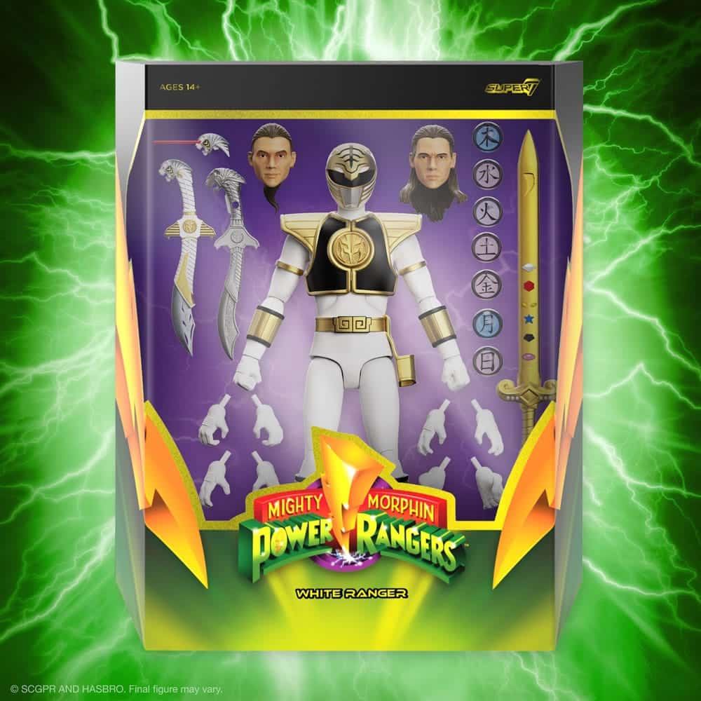 x_sup7-ul-powrw04-wht-01_c Super7 - Power Rangers Ultimates Action Figure White Ranger 18 cm - Image 1