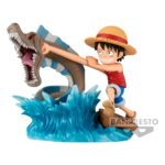 Banpresto - One Piece Log Stories PVC Statue Monkey D. Luffy vs Local Sea Monster 7 cm