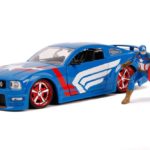 Jada Toys - Marvel Hollywood Rides Diecast Model 1/24 2006 Ford Mustang GT with Captain America Figure