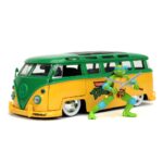 Jada Toys - Teenage Mutant Ninja Turtles Hollywood Rides Diecast Model 1/24 1962 VW Bus with Leonardo Figur