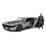 Jada Toys - Batman 2022 Hollywood Rides Diecast Model 1/24 2022 Batmobil Black Chrome Convention Exclusive with Figur
