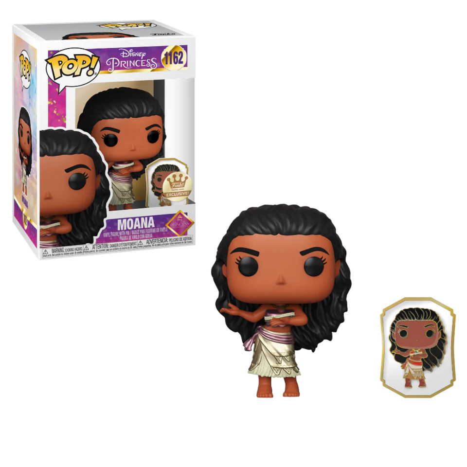 Funko Pop! Exclusive (Funko Moana #1162 Vaulted with Disney Shop - Moana Collectibles pin)