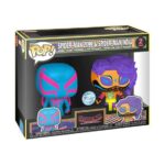 Funko POP! Marvel: Spider-Man Across the Spider-Verse -Spider-Man 2099 and Spider-Man India (Black Light) 2-Pack Figures (Exclusive)