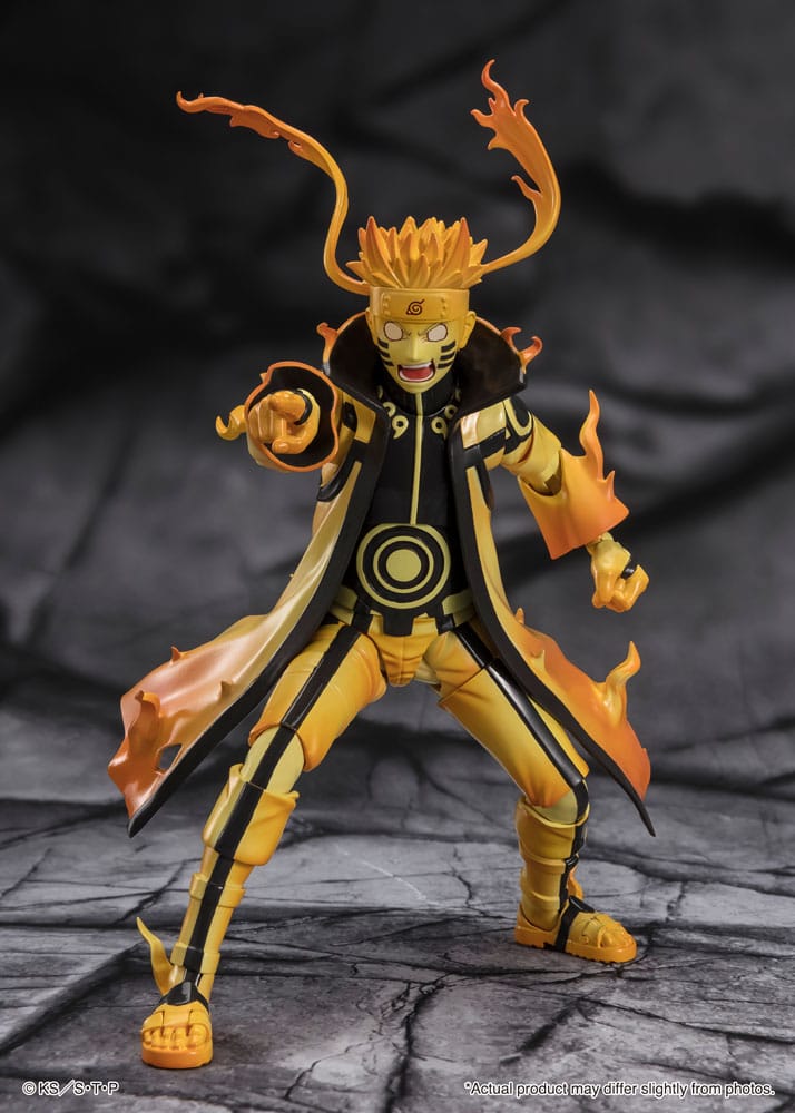 Bandai - Naruto S.H. Figuarts Action Figure Naruto Uzumaki (Kurama Link  Mode) - Courageous Strength That Binds - 15 cm - Vaulted Collectibles
