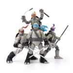 Loyal Subjects - Teenage Mutant Ninja Turtles BST AXN Action Figure 4-Pack Black&White (IDW Comics) 13 cm
