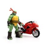 Loyal Subjects - Teenage Mutant Ninja Turtles BST AXN Action Figure with Vehicle Raphael with Motorcycle (IDW Comics) 13 cm