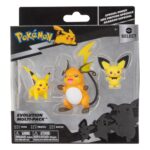 Jazwares - Pokémon Select Action Figures 3-Pack Evolution Pichu, Pikachu, Raichu