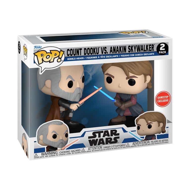 20003099_ALT01 Figures Funko POP! Star Wars - Count Dooku vs Anakin Skywalker 2-Pack (GameStop Exclusive) - Image 1