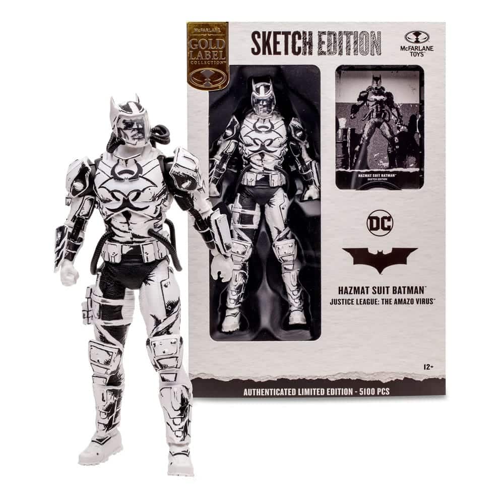 x_mcf17047_d McFarlane - DC Multiverse Action Figure Hazmat Suit Batman (Line Art) (Gold Label) 18 cm - Image 1