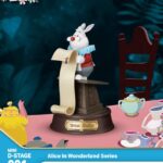 Beast Kingdom - Alice in Wonderland Mini Diorama Stage PVC Statue Glasses White Rabbit 10 cm