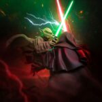 Star Wars Deluxe Art Scale Statue 1/10 Yoda vs Emperor Palpatine (CCXP Exclusive 2024) 31 cm - Image 5