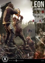 Resident Evil 4 Ultimate Premium Masterline Series Statue 1/4 Leon S. Kennedy vs. Chainsaw Villager Bonus Ver. 76 cm - Image 4