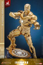 Iron Man Movie Masterpiece Diecast Action Figure 1/6 Iron Man Mark III (Gold Color Version) Hot Toys Exclusive 33 cm - Image 7