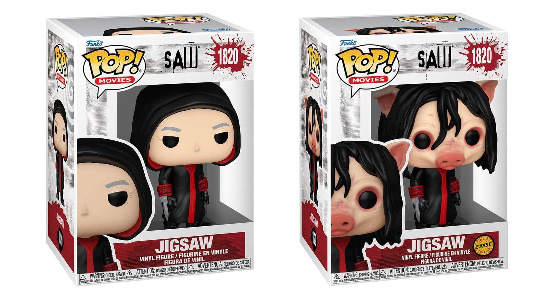 351030-0-0000-figoures-funko-pop-bundle-of-2-saw-jigsaw-1820-chase Funko POP! Bundle of 2: Saw - Jigsaw #1820 & Chase - Image 1