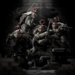 Teenage Mutant Ninja Turtles Art Scale Statue 1/10 Bundle of 4 Black and White Variant 26 cm