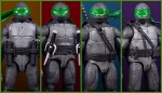 Teenage Mutant Ninja Turtles Page Punchers Action Figure Set of 4 (Black White & Green) (Red Platinum Edition) 13 cm - Image 2