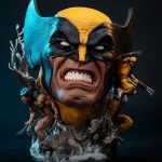 Marvel Fine Art Bust Wolverine Deluxe Edition 48 cm