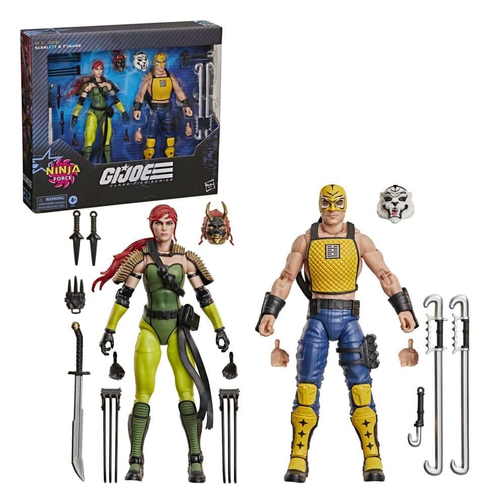 x_hasg2046_b G.I. Joe Classified Series Action Figure 2-Pack #212 Ninja Force Scarlett & T'Jbang 15 cm - Image 1
