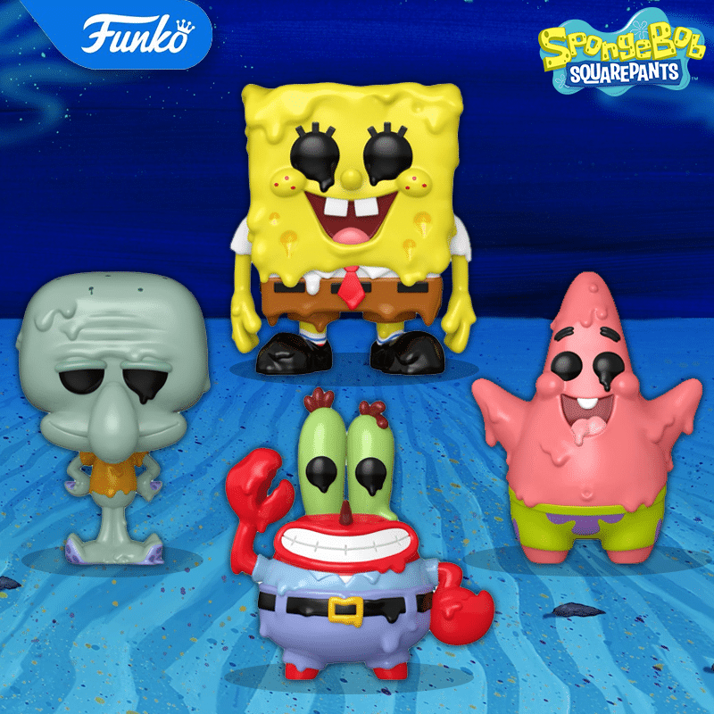 HRyXdKJaIAAVntu Funko Pop! Animation: SpongeBob SquarePants - Bundle x 4 Funko Pops - Image 1