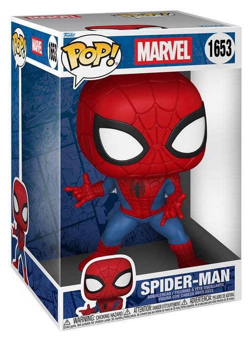 x_fk97569-1_a Funko Pop! Jumbo: Marvel Comics - Spider -Man #1653 Vinyl Figure (10") - Image 1